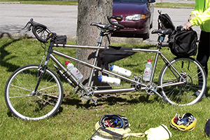 Photo of a Coupled Ti DaVinci Tandem Bicycle For Sale