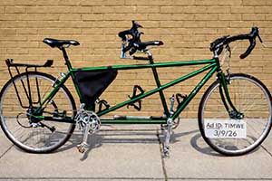 Photo of a Custom Bradley Steel Tandem Bicycle For Sale