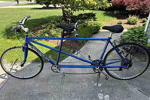 Photo of a Santana Flat Bar Hybrid Tandem Bicycle For Sale
